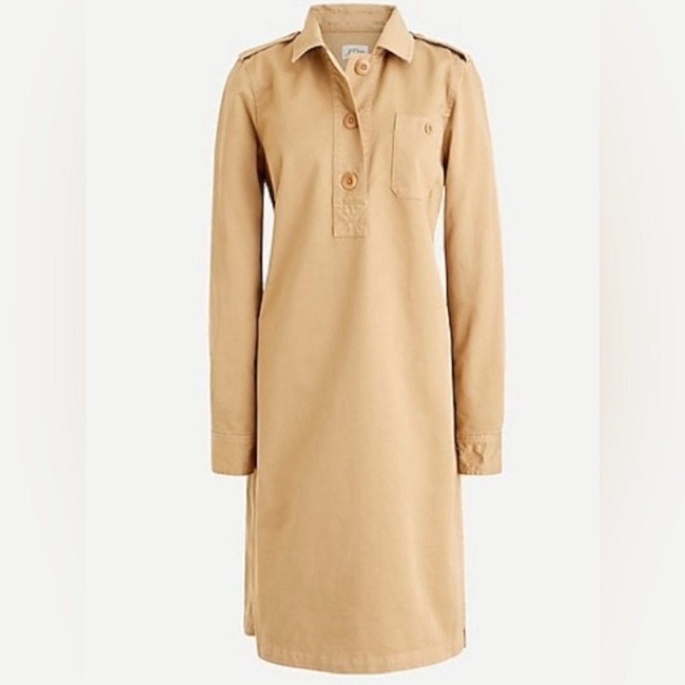 J. Crew Tan Long Sleeve Dress New never worn.
39”length, 19”pit to pit - Picture 4 of 5